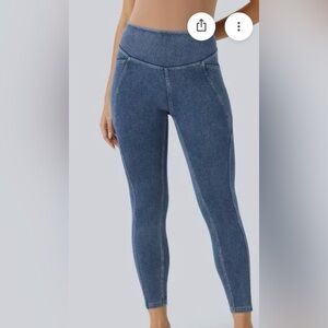 HALARA Mid-Blue High-Rise Jeggings